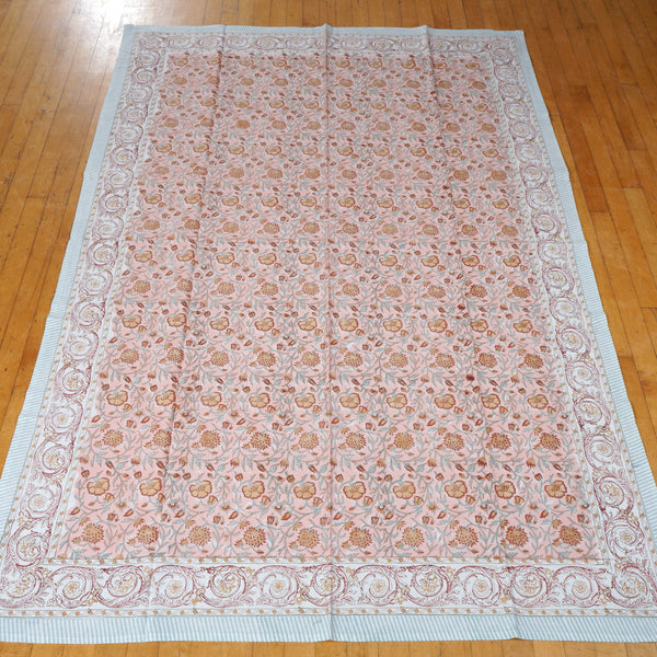 Block Printed Cotton Table Cover - 180 x 130 cms